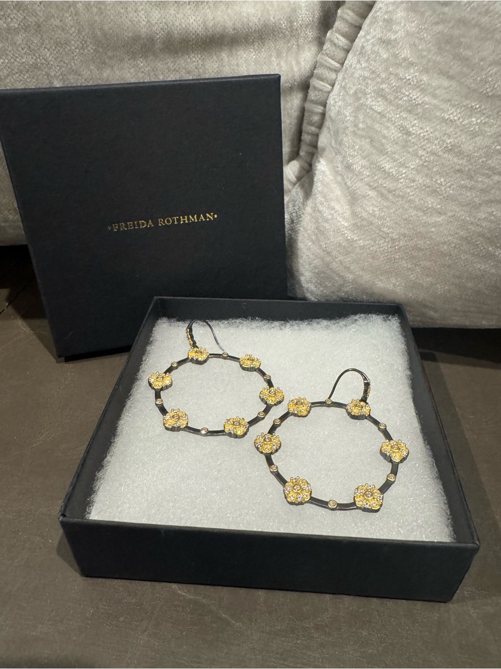 Freida Rothman Brooklyn in Bloom Hoop Earrings